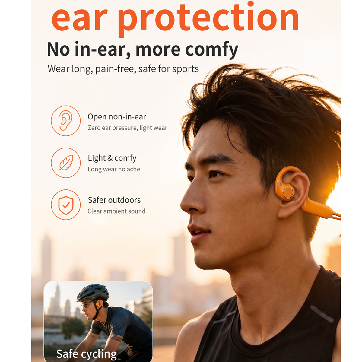 New Smart Camera Earphone Bone - Bone Conduction Running Headphones review and price