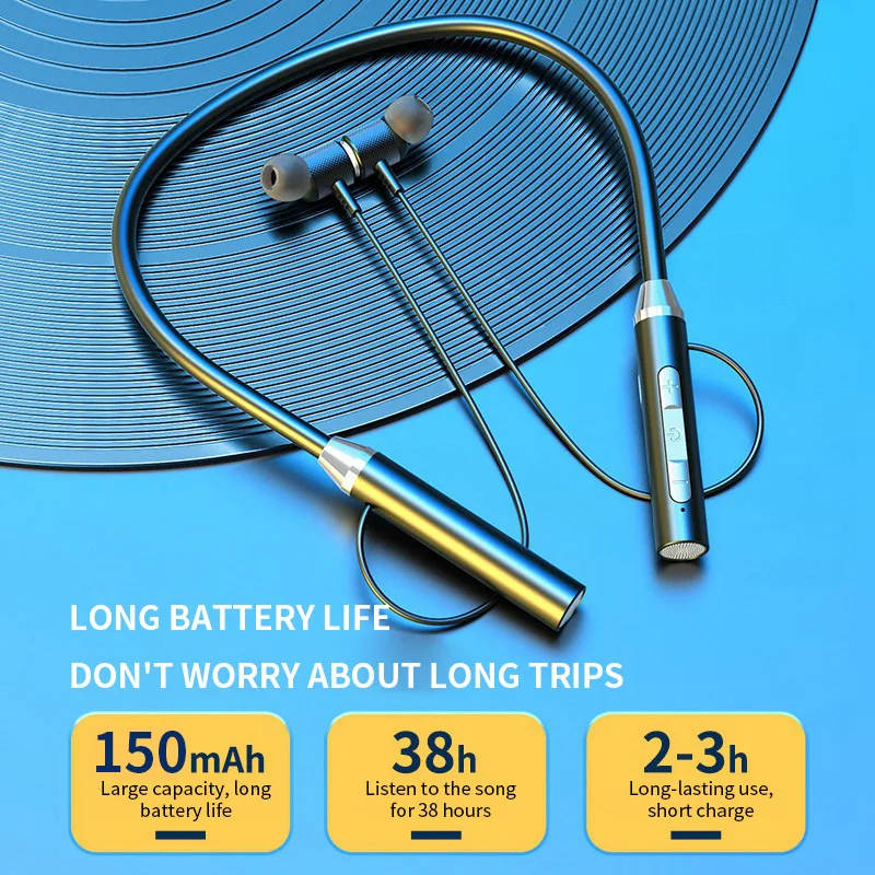 9D Bluetooth Earphones Wireles - Magnetic Neckband Sports Earphones review and price