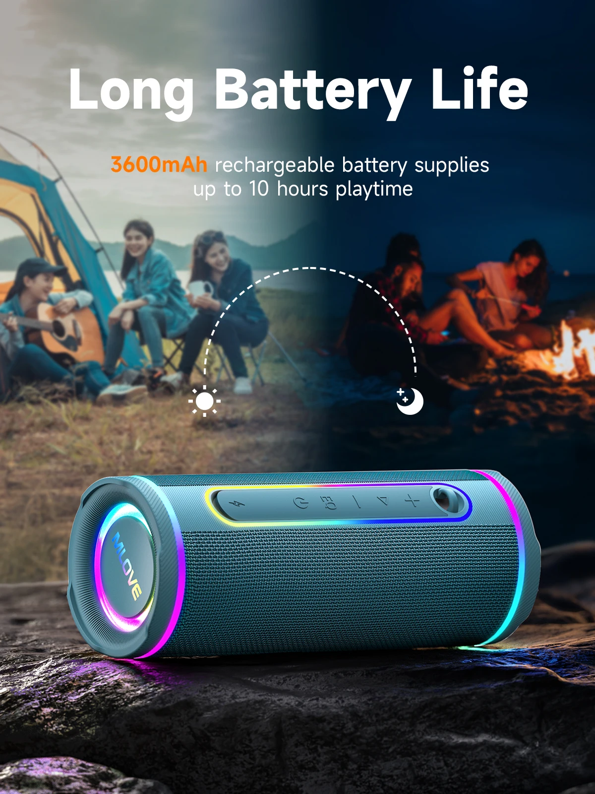 MLOVE Portable Bluetooth Speak - Portable Bluetooth Speaker Waterproof Ipx7 review and price